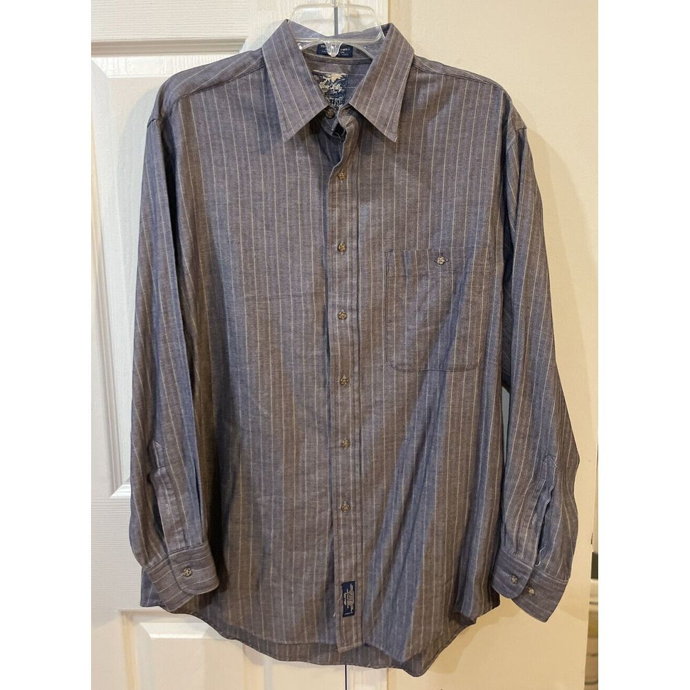 Allen Solly Mens‎ Long Sleeve Shirt 151/2 32-33 Striped Tottinham Twill